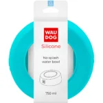 Миска-непроливайка WAUDOG Silicone блакитна 750 мл для собак і котів