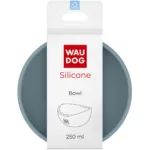 Миска WAUDOG Silicone сіра 250 мл для котів і дрібних порід собак
