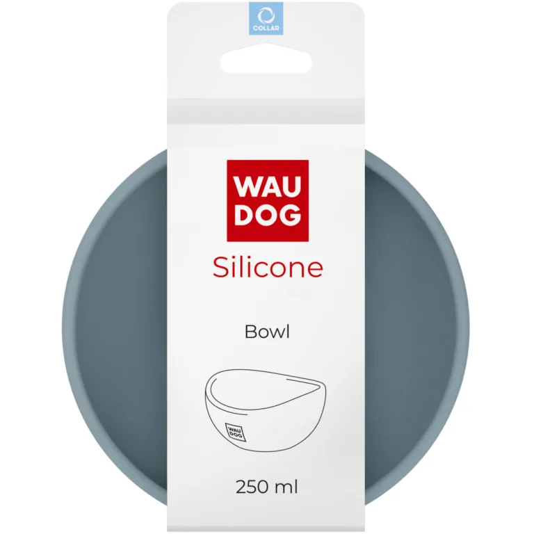 Миска WAUDOG Silicone сіра 250 мл для котів і дрібних порід собак