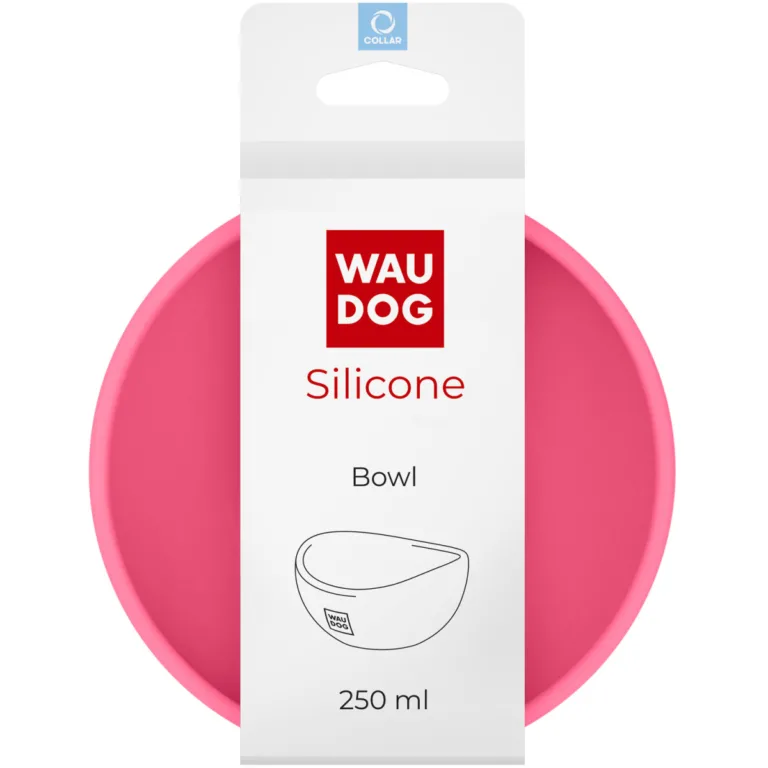 Миска WAUDOG Silicone рожева 250 мл для котів і дрібних порід собак