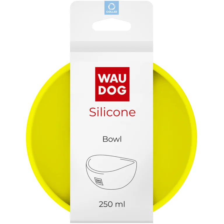 Миска WAUDOG Silicone жовта 250 мл для котів і дрібних порід собак