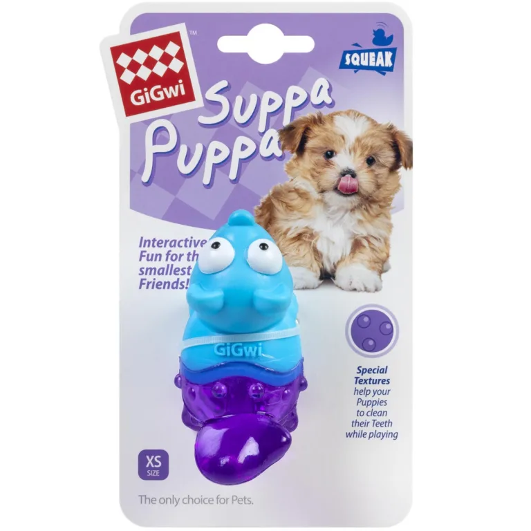 Іграшка для цуценят Лисиця з пискавкою GiGwi Suppa Puppa, гума, 9 см