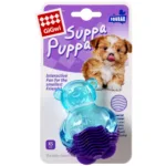 Іграшка для цуценят Мишка з пискавкою, синя GiGwi Suppa Puppa, гума, 9 см