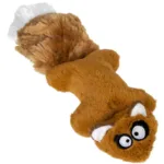 Іграшка для собак Білка з 2-ма пищалками GiGwi Plush, плюш, штучне хутро, гума, 24 см