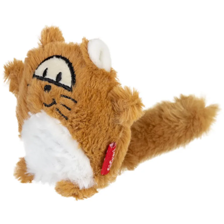 Іграшка для собак Лисиця з великою пискавкою GiGwi Plush, плюш, штучне хутро, 18 см