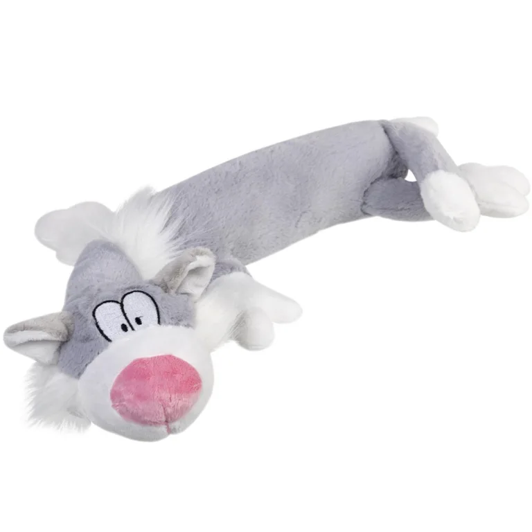Іграшка для собак Кіт з пискавкою GiGwi Plush, плюш, штучне хутро, 63 см