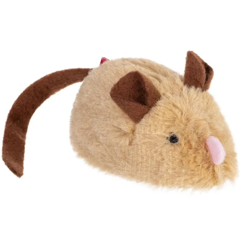 Іграшка для котів Інтерактивна мишка GiGwi Speedy Catch, штучне хутро, 9 см