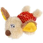 Іграшка для собак Собачка з пискавкою GiGwi Plush, текстиль, пластик, 13 см