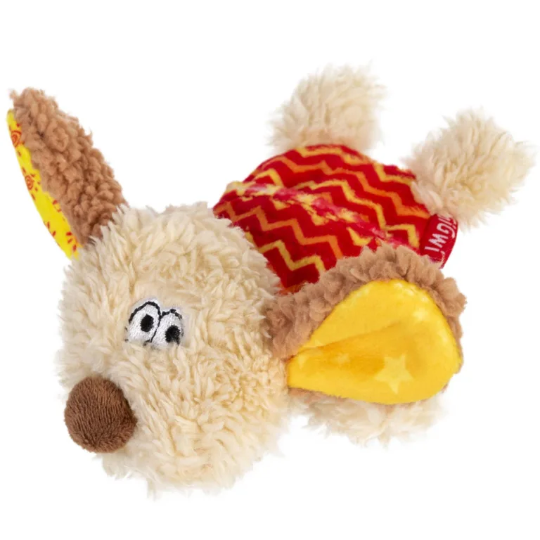 Іграшка для собак Собачка з пискавкою GiGwi Plush, текстиль, пластик, 13 см