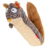 Іграшка для собак Білка з пискавкою GiGwi Plush, текстиль, 29 см