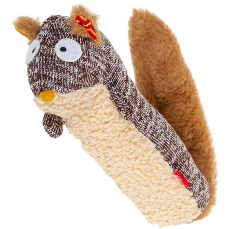 Іграшка для собак Білка з пискавкою GiGwi Plush, текстиль, 29 см