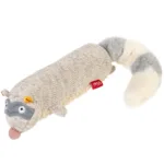 Іграшка для собак Єнот з пискавкою GiGwi Plush, текстиль, 17 см