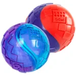 Іграшка для собак Два м'ячі з пищалками GiGwi Ball, TPR гума, 6 см
