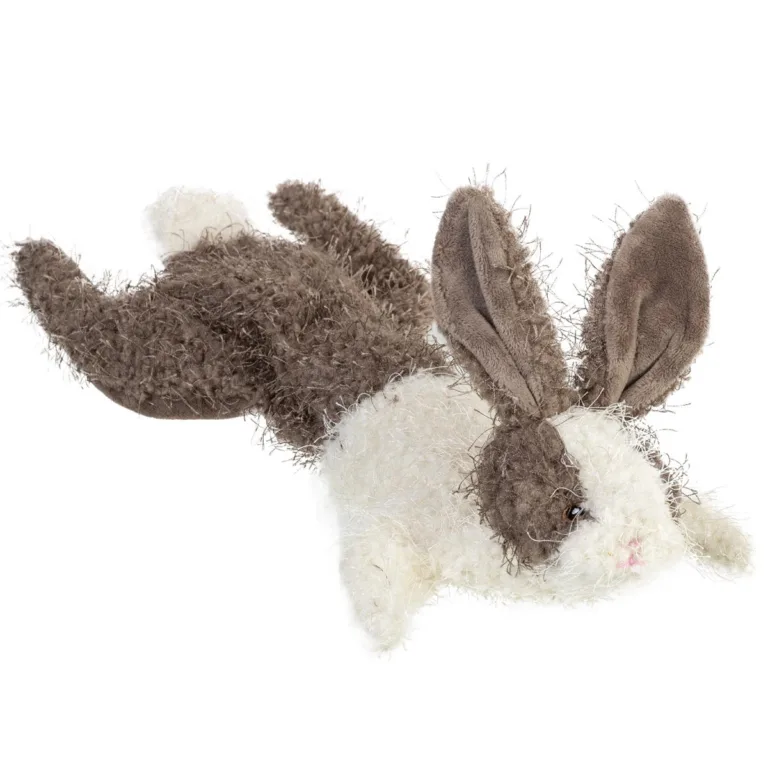 Іграшка для собак Заєць-шкурка з пищалкою GiGwi Plush, текстиль, 47 см