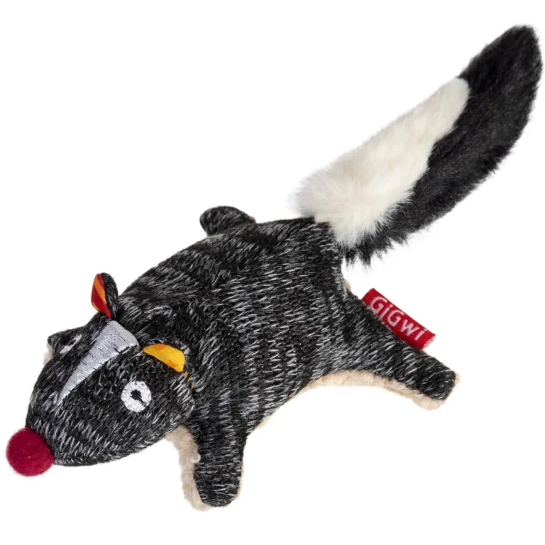 Іграшка для собак Скунс з пискавкою GiGwi Plush, текстиль, 9 см