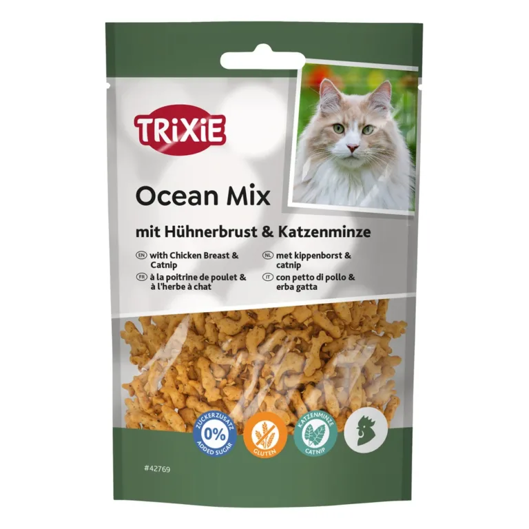 Ласощі Trixie Ocean Mix з курячим філе та котячою м'ятою для котів, 50 г