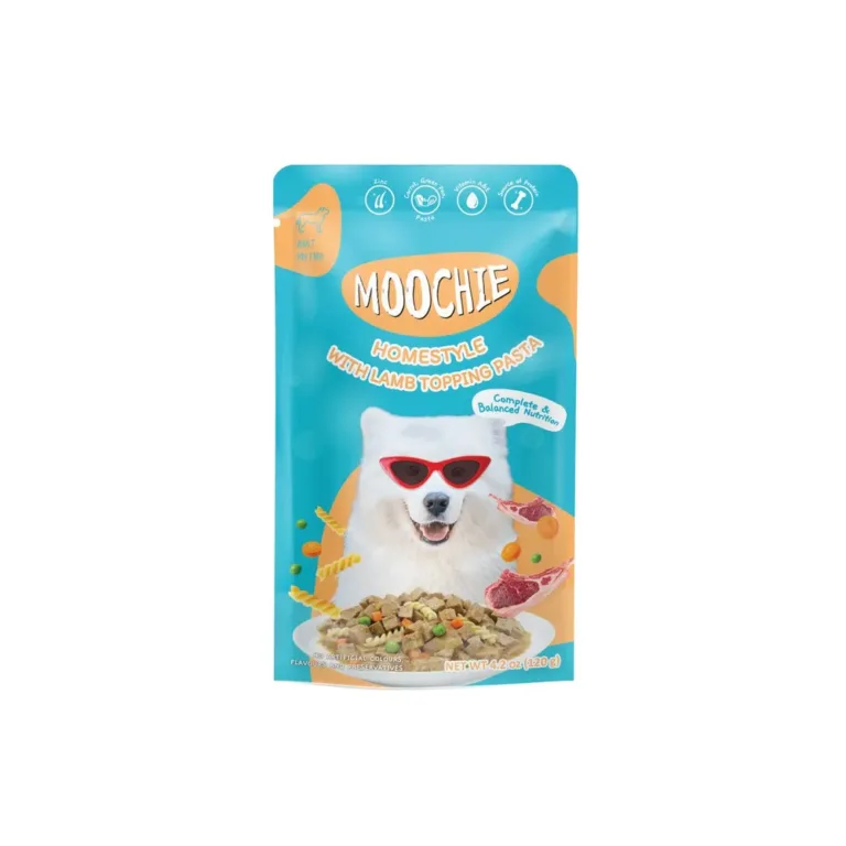 Вологий корм для собак Moochie Homestyle з ягням та пастою 120 г