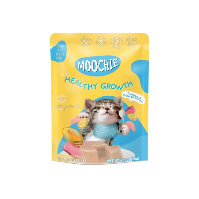 Вологий корм для кошенят Moochie Kitten Mousse мус з тунцем та куркою 70 г