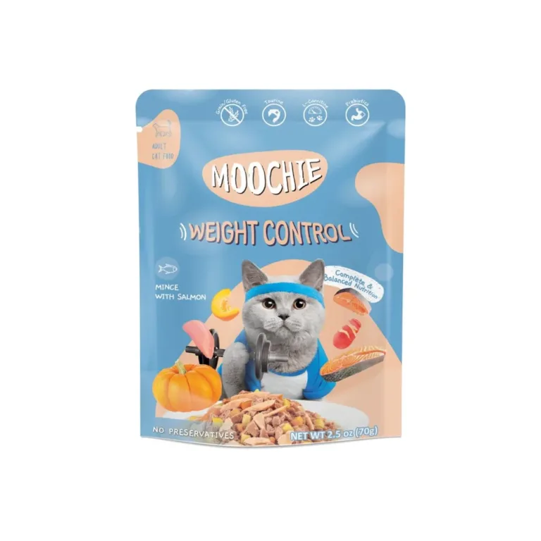 Вологий корм для котів Moochie Seafood Indoor фарш з лососем 70 г