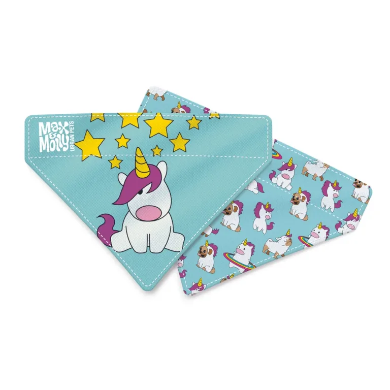 Бандана на нашийник Max & Molly Bandana Unicorn для собак з принтом єдинороги, розмір L