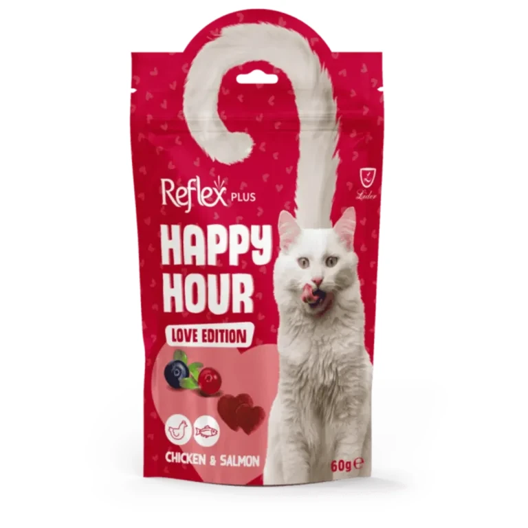 Ласощі Reflex Plus Happy Hour Love Edition для котів з куркою та лососем, 60 г