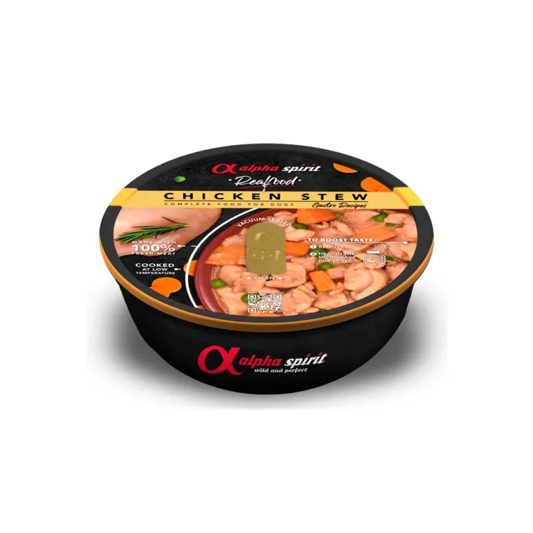 Вологий корм для дорослих собак Alpha Spirit RealFood Stew з печеною куркою 280 г