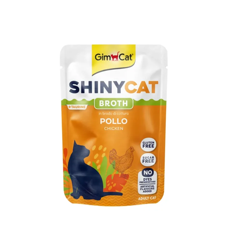 Вологий корм GimCat ShinyCat з куркою в бульйоні для котів, 70 г