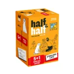Вологий корм для стерилізованих котів Half&Half з білою рибою та морквою в соусі, набір 5+1 (6 шт х 85 г)