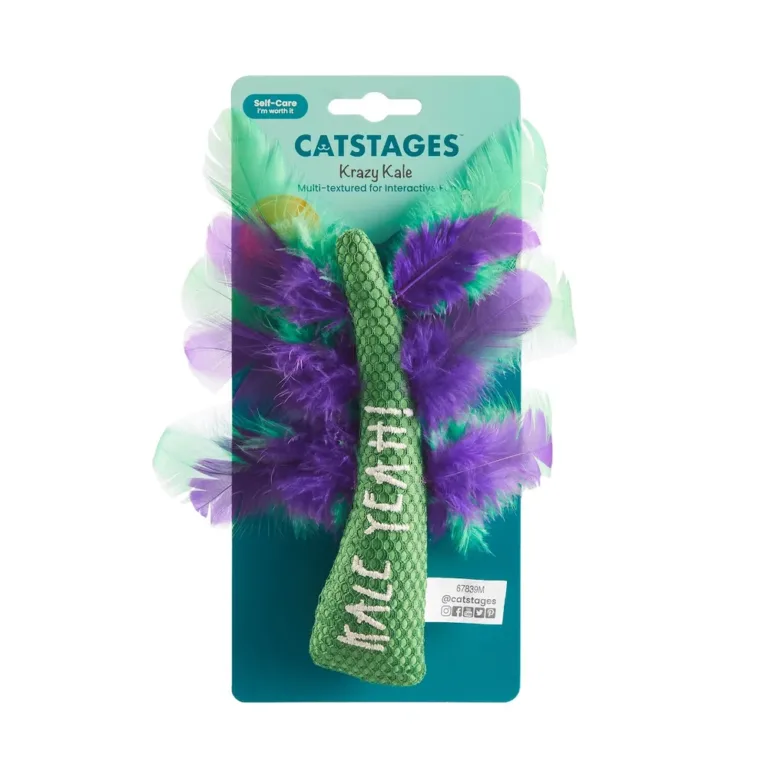 Іграшка Catstages Krazy Kale капуста для зубів з котячою м'ятою для котів, зелена