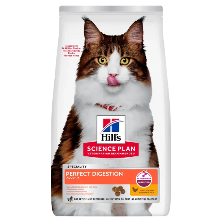 Сухий корм для дорослих котів Hill's Science Plan Adult Perfect Digestion з куркою та коричневим рисом – 1,5 кг