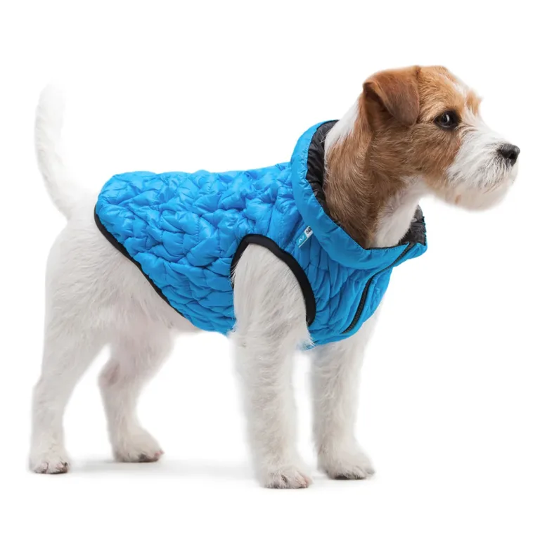 Курточка AiryVest UNI двостороння блакитно-чорна для собак