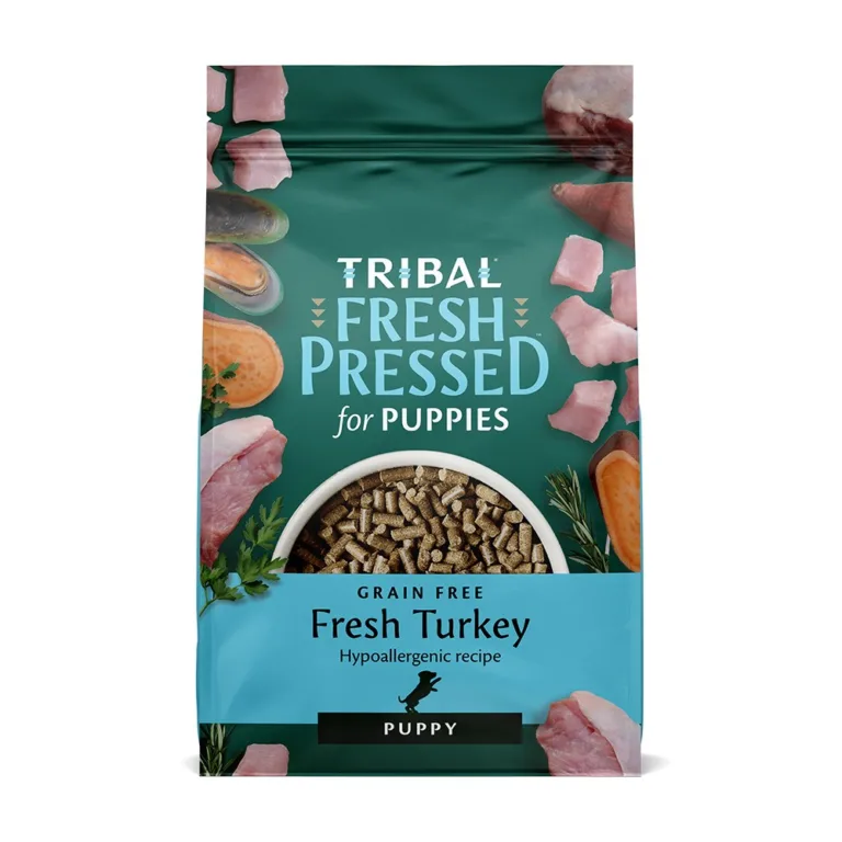 Сухий корм холодного пресування Tribal Fresh Pressed Puppy Turkey з індичкою для цуценят, 2.5 кг