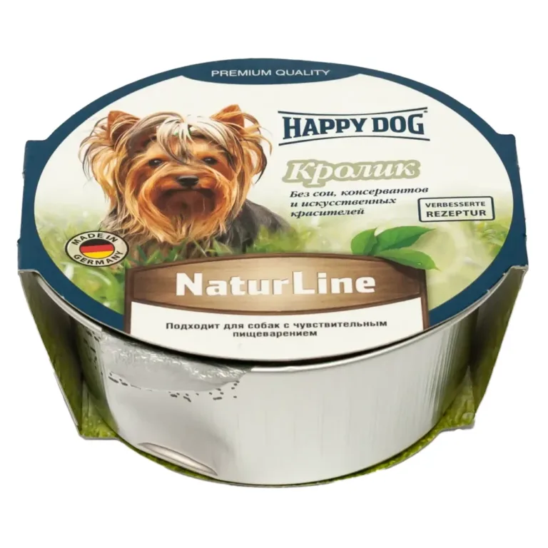 Вологий корм Happy Dog NaturLine паштет з кроликом для собак, 85 г