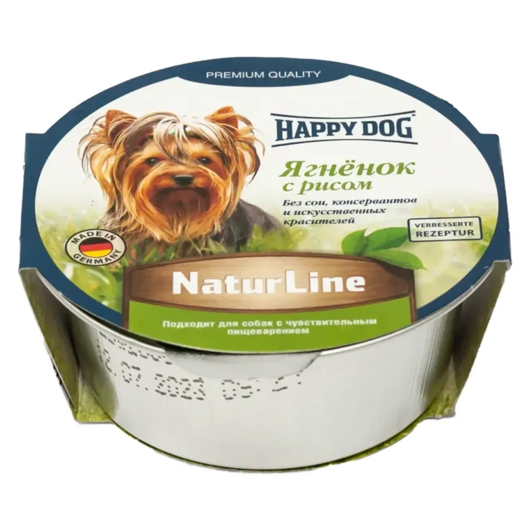 Вологий корм Happy Dog Schale NaturLine паштет з ягням і рисом для собак, 85 г