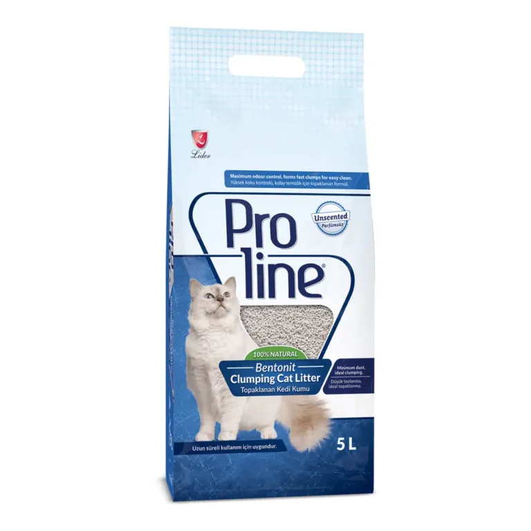 Бентонітовий наповнювач Proline без запаху для котів, 5 л