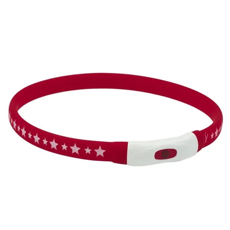 Нашийник AnimAll LED з підсвічуванням і USB-зарядкою для собак, червоний