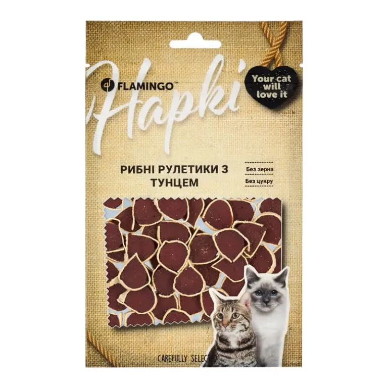 Ласощі Flamingo роли з тунцем для котів, 50 г