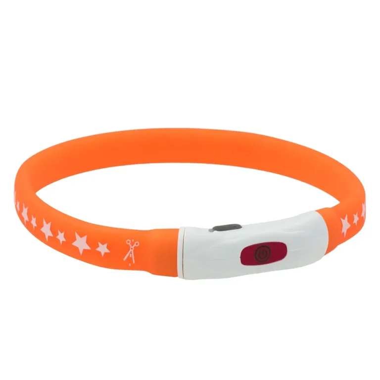 Нашийник AnimAll LED з підсвічуванням і USB-зарядкою для собак, помаранчевий