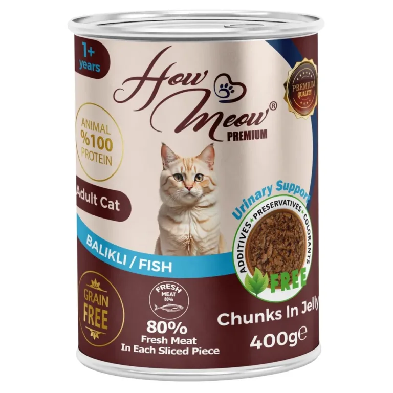 Вологий корм HowMeow для дорослих котів з рибою в соусі, 400 г
