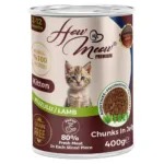 Вологий корм HowMeow для кошенят з ягням у соусі, 400 г