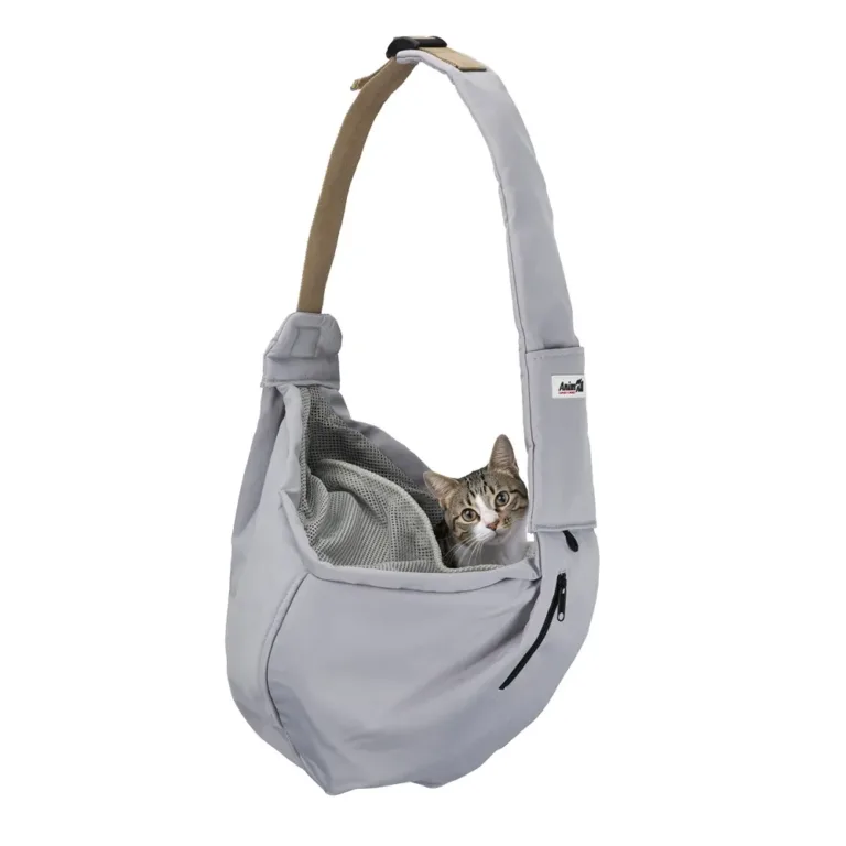 Сумка-слінг AnimAll TT-009 для котів і собак, сіра, 53×31 см