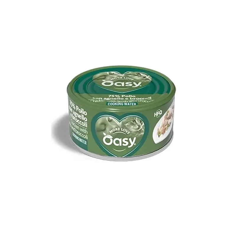 Вологий корм для котів OASY More Love з куркою, ягням та броколі, 70 г