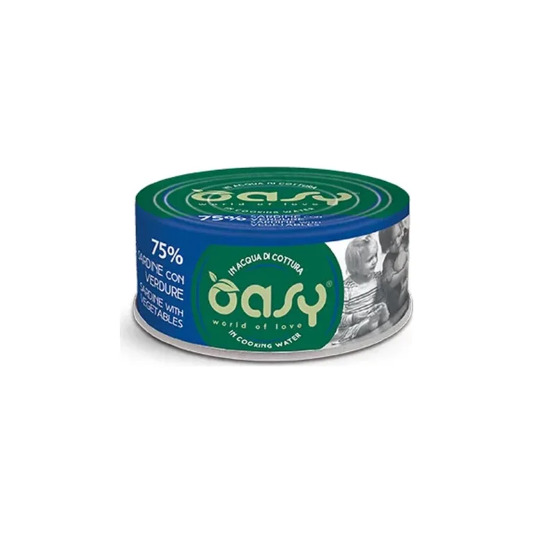Вологий корм для котів OASY More Love із сардинелою та овочами, 70 г