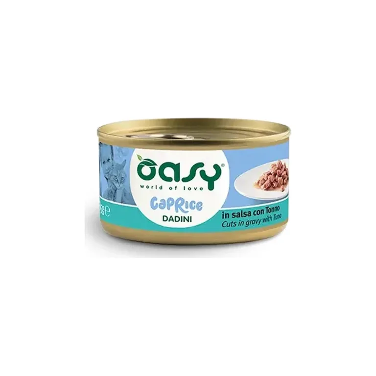 Вологий корм для котів OASY Caprice шматочки з тунцем, 85 г