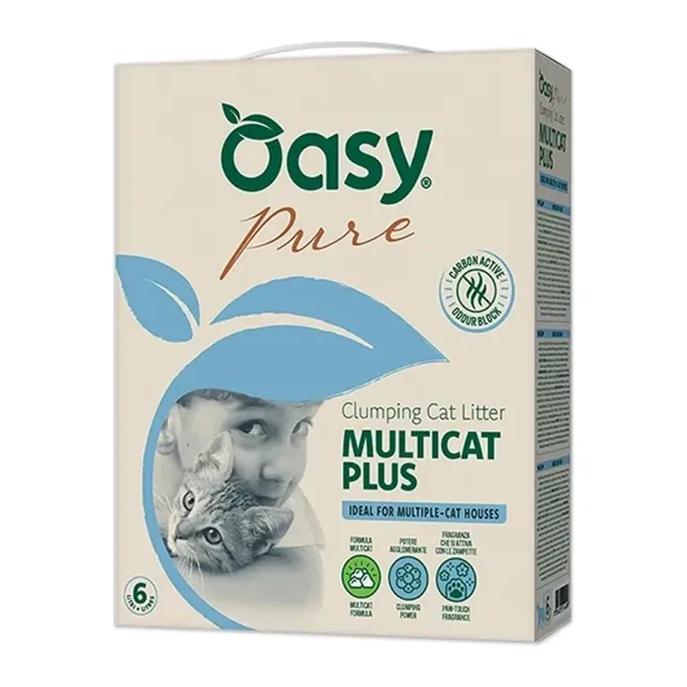 Наповнювач для котячого туалету OASY Pure Multicat Plus