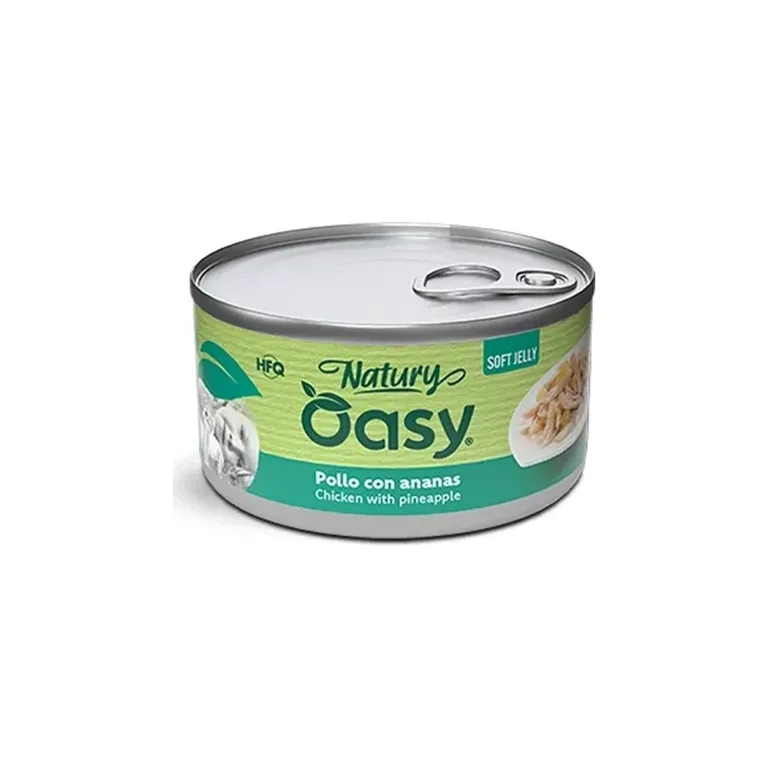 Вологий корм для котів OASY Natury Soft Jelly з куркою та ананасом у желе, 85 г