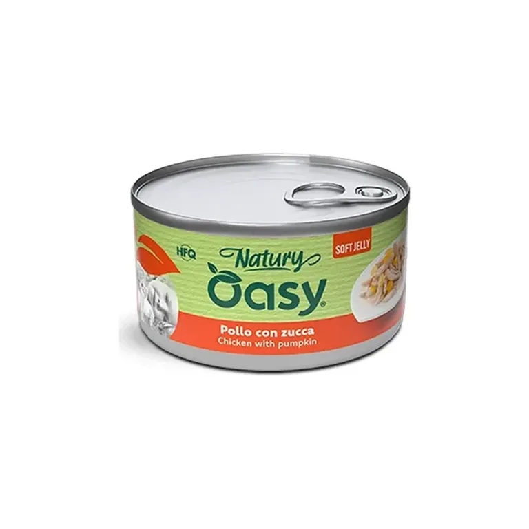 Вологий корм для котів OASY Natury Soft Jelly з куркою та гарбузом у желе, 85 г