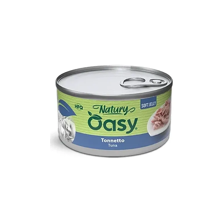 Вологий корм для котів OASY Natury Soft Jelly з тунцем у желе, 85 г