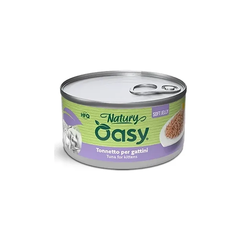 Вологий корм для кошенят OASY Natury Soft Jelly з тунцем у желе, 85 г