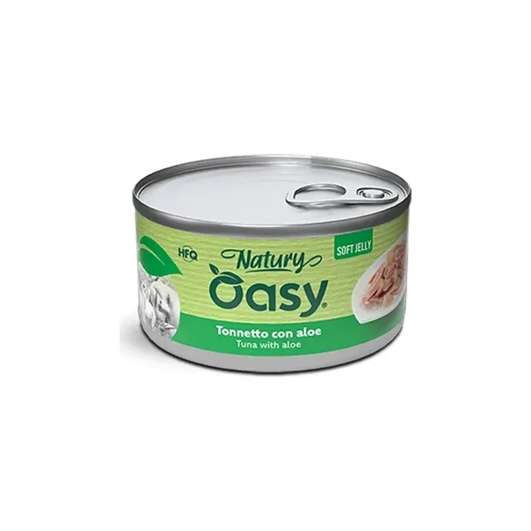 Вологий корм для котів OASY Natury Soft Jelly з тунцем та алое у желе, 85 г
